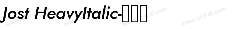 Jost HeavyItalic字体转换